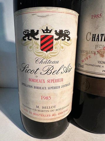 1985 Chateau Sicot Bel Air, Chateau Beaumont, Chateau La, Nieuw