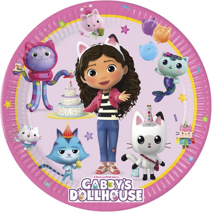 GabbyS Dollhouse Borden Papier 20cm 8st, Hobby & Loisirs créatifs, Articles de fête, Envoi