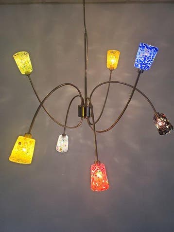 Plafonnier en forme de grappe - Verre