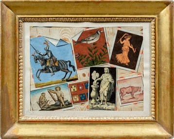 French school (XIX) - Trompe loeil with collectors prints: