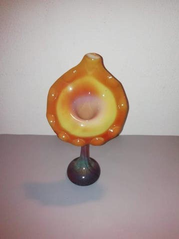 Vaso scultoreo in vetro artistico Jack-in-the-Pulpit –