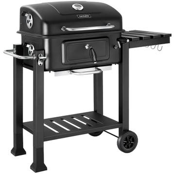 tectake Houtskoolbarbecue Florian met 2 wielen, verstelbare, Verzenden, Nieuw