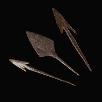 Romain antique Fer grandes pointes de flèche militaires /