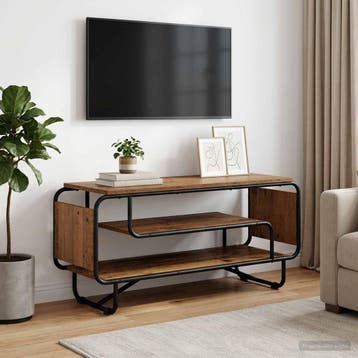 vidaXL TV Stand 98 x 36 x 45 cm Oud hout Bewerkt hout, Verzenden