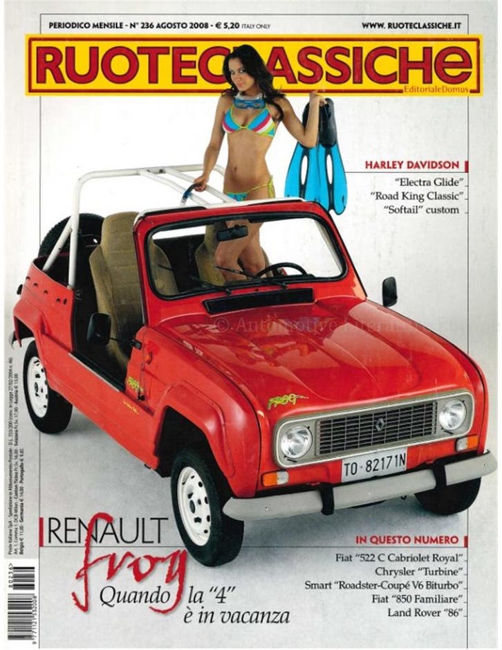 2008 RUOTECLASSICHE MAGAZINE 236 ITALIAANS, Boeken, Auto's | Folders en Tijdschriften, Ophalen of Verzenden