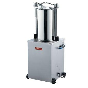 Hydraulische Verticale Worstenvuller | RVS | 25L | Wielen |, Verzenden