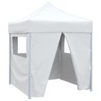 vidaXL Partytent met 4 zijwanden inklapbaar 2x2 m staal wit, Tuin en Terras, Partytenten, Verzenden, Nieuw