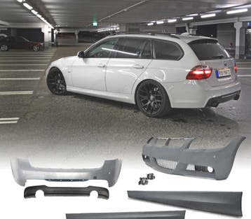 KIT CARROSSERIE BMW E91 08-12 LOOK M PDC ET LAVE PHARES, Verzenden