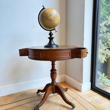 Table dappoint - Table à tambour - Acajou, Antiquités & Art