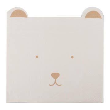 Babyshower Servetten Teddy 16st, Verzenden, Nieuw