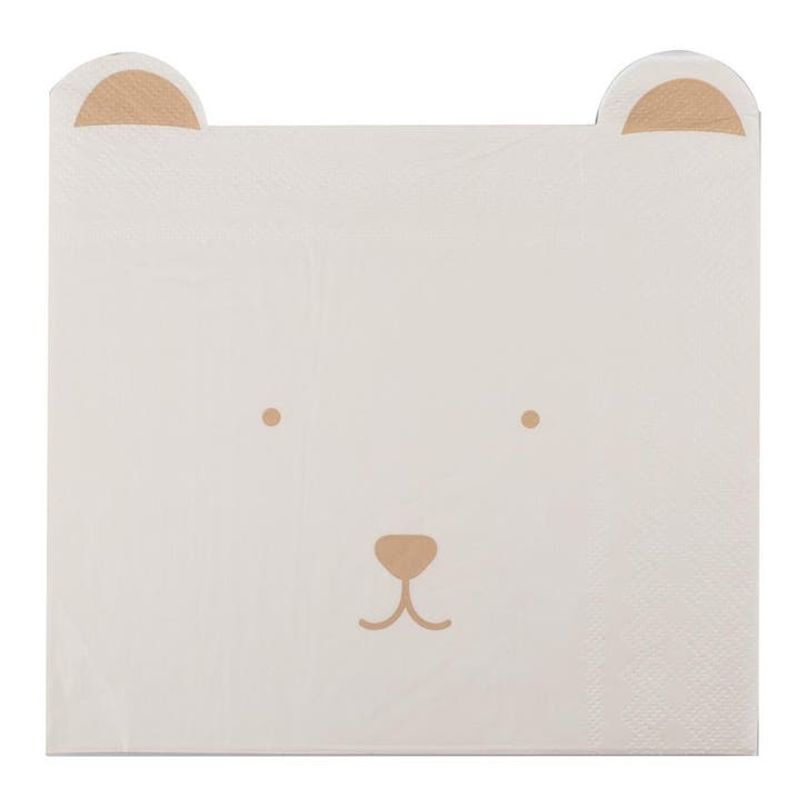 Babyshower Servetten Teddy 16st, Hobby en Vrije tijd, Feestartikelen, Nieuw, Verzenden