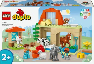 LEGO DUPLO Dieren verzorgen op de boerderij - 10416, Kinderen en Baby's, Verzenden, Zo goed als nieuw, Lego