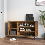 vidaXL Schoenenkast 102x36x60 cm bewerkt hout gerookt, Verzenden