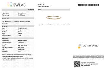 Zonder minimumprijs - Armband - 14 karaat Witgoud - 3.28ct., Nieuw