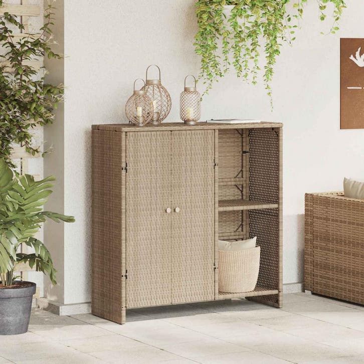 vidaXL Opbergkast met plank met opslag Beige 100 x 36 x 102, Maison & Meubles, Armoires | Autre, Envoi