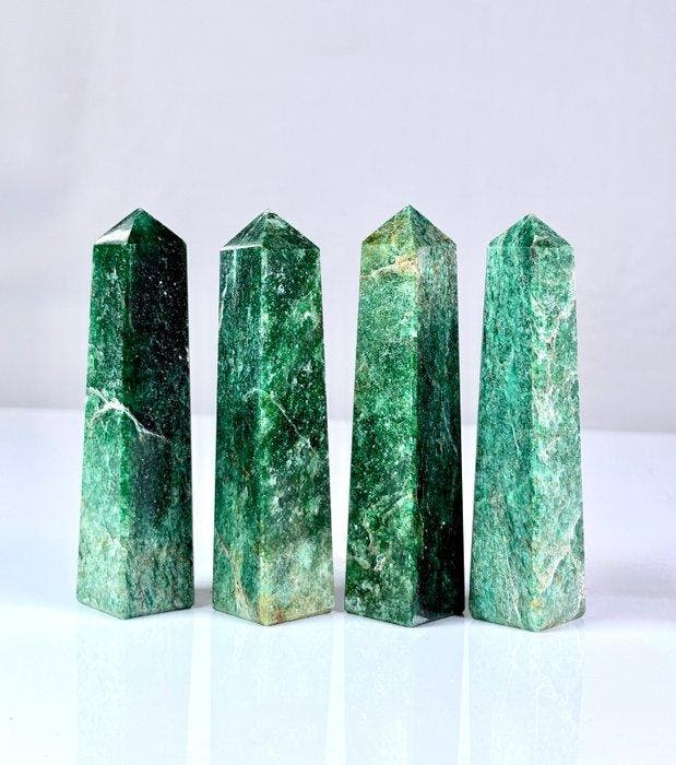 Groene jade steen kristal obelisk tafel of kantoor décor, Maison & Meubles, Maison & Meubles | Autre