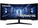 Samsung -  Monitor  34 Uwqhd 165 Hz Curved - Zwart, Hoofdtelefoonaansluiting, Verzenden, VA, Nieuw