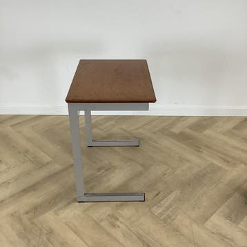 schooltafel (hxbxd) 76x70x50 cm, bruin blad - grijs, Huis en Inrichting, Gebruikt