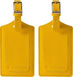 2dekans | Bagagelabel Set – 2 Stuks – PU Leer – Geel –, Ophalen of Verzenden, Nieuw