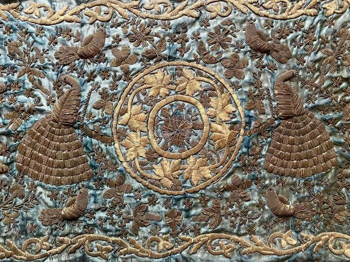 Wandtapijt - 49 cm - 92 cm - Antiek Zardozi-goudwerk, Antiek en Kunst, Kunst | Niet-Westerse kunst