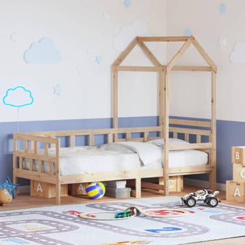 vidaXL Slaapbank met huisje 80x200 cm massief grenenhout, Verzenden
