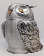 In style of Manetti - Owl - Emmer - Metaal, Aluminium -