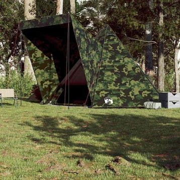 Camouflage Tipitent (6p) - De ultieme festivaltent voor e..., Caravans en Kamperen, Verzenden, Zo goed als nieuw, Tot en met 6