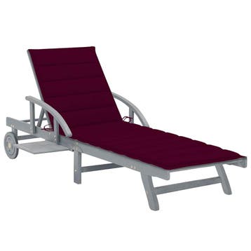 vidaXL Ligbed met kussen massief acaciahout, Verzenden, Nieuw