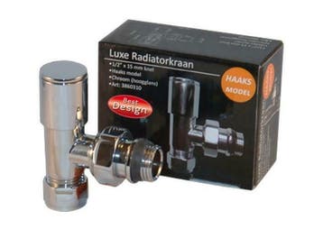 luxe Radiatorkraan haaks 1/2''x15mm, Ophalen of Verzenden, Nieuw