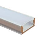 LED Strip Profiel Wit - 1 Meter - Opbouw - Compleet met afd, Verzenden, Nieuw