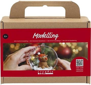 Diykit pakket hobbyset mini kerstbal boetseren sneeuwpop, Nieuw
