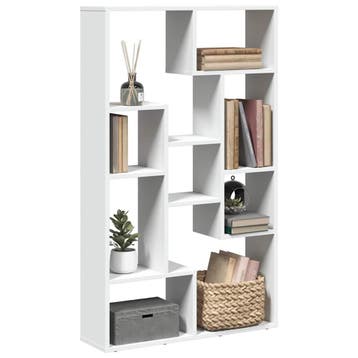 vidaXL Boekenkast 72x20x120,5 cm bewerkt hout wit, Verzenden