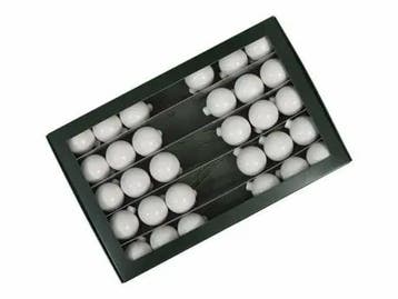 Kerstballen op Lange draad Opaal Wit 4 cm 30 stuks, Divers