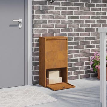vidaXL Pakket Inwerpkoker met slot Roestig 44 x 22 x 82 cm, Tuin en Terras, Verzenden, Nieuw