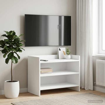 vidaXL TV Kast 60 x 33 x 47 cm Wit Bewerkt hout, Verzenden