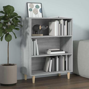 vidaXL Dressoir 69,5x32,5x90 cm bewerkt hout grijs sonoma, Verzenden, Nieuw