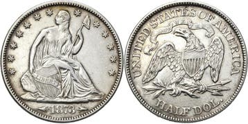 1/2 Dollar 1873, Vereinigte Staaten von Amerika, Verzenden