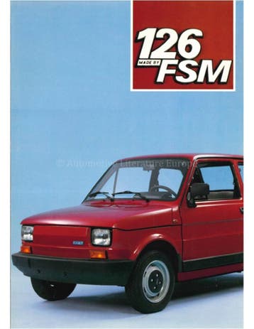 1985 FIAT 126 FSM BROCHURE DUITS, Nieuw