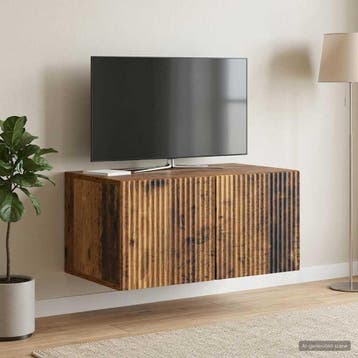 vidaXL Wandmontage TV-kast 59,5 x 41 x 30 cm Oud hout, Verzenden