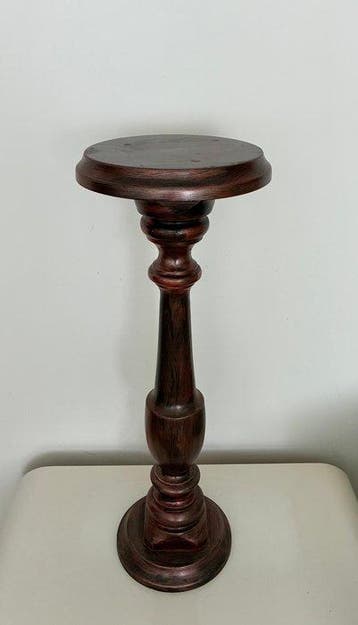 Plantentafel - Hout - Piëdestal Plantenzuil, Antiek en Kunst
