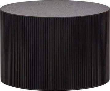 WOOOD Sanne Bijzettafel MDF/Hout Rond Zwart 40x60x60 cm —, Verzenden, Nieuw