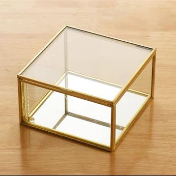 Glazen Display Kistje Doosje 13x13x7.5cm - Stolp Vitrine Box, Verzamelen, Verzenden, Nieuw