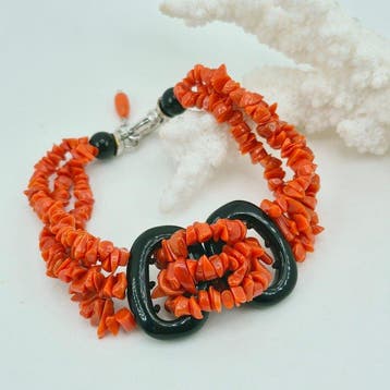 Koraal - Zilver - Armband - CORALLO MEDITERRANEO