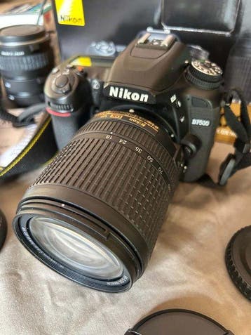 Nikon D7500 + 18-140mm + 70-300 f/4.5-6.3G DR VR + 35mm, Audio, Tv en Foto, Nieuw