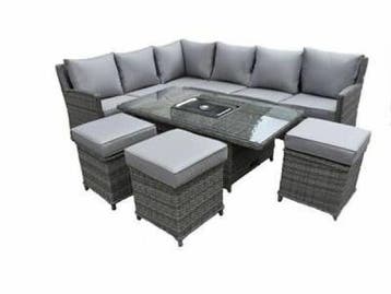 Veiling - Loungeset incl. kussens 6-delig, Jardin & Terrasse, Ensembles de jardin