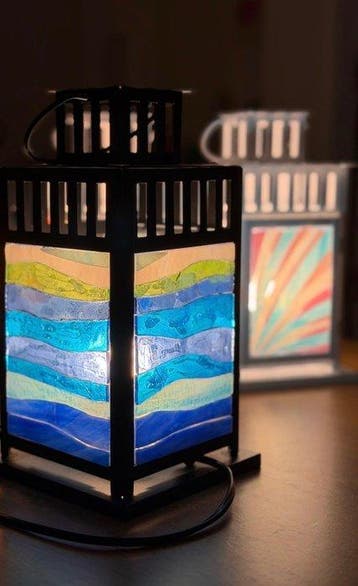 Tafellamp (2) - Kristal - Louis Comfort Tiffany