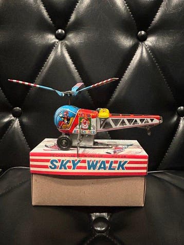 Yone - Sky-Walk hélicoptère - Jouet en étain à remontoir -