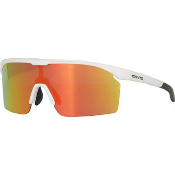 Fietsbril Noa Wit Revo Rood met Extra Transparante Lens, Verzenden, Nieuw, Trivio