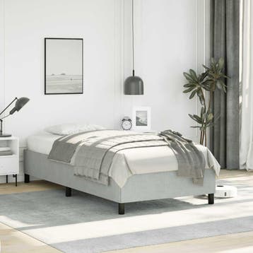vidaXL Bedframe zonder matras lichtgrijs 100x203 cm Twin XL, Verzenden