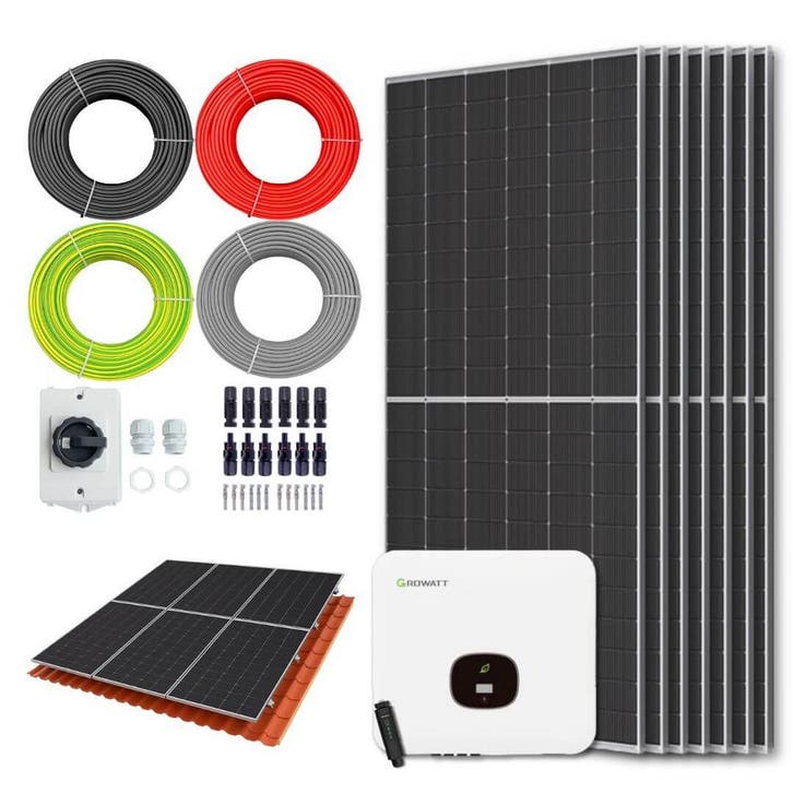 Zonnepanelen pakket voor schuindak - 3.9 kW - 7x 560, Bricolage & Construction, Panneaux solaires & Accessoires, Enlèvement ou Envoi